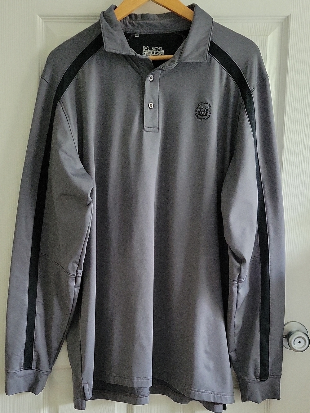 UA Men's Cold Gear Long-Sleeve Shirt Jacket 2XL Gray Black MacGregor Downs CC LN